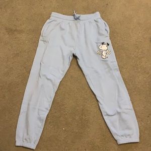 Light blue snoopy sweatpants